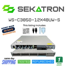 ♻️ Cisco Catalyst WS-C3850-12X48UW-S 48-Port UPOE Switch ⚡Fast Shipping