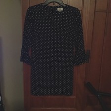 NWT Old Navy Black Polka Dot Dress- XS Petite- free shipping Very Cute Dress!