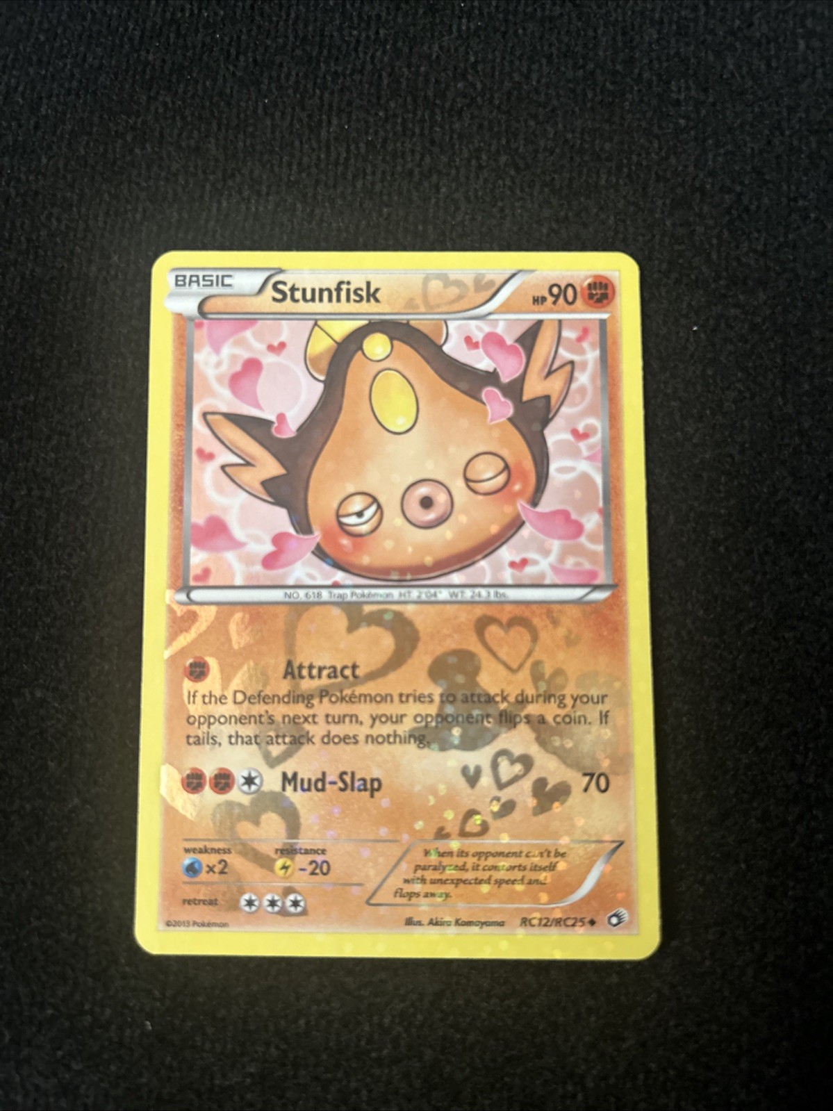 Stunfisk RC12/RC25 - Uncommon Holo - BW Legendary Treasures NM Pokemon Card