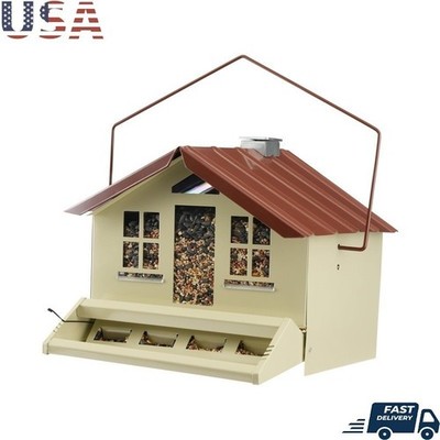Squirrel Proof Bird Feeder Weight Activated Perch Outdoor Feeding Station New