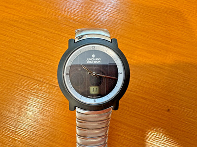 Junghans Mega Solar Titanium Radio Controlled Watch Dark Dial Germany