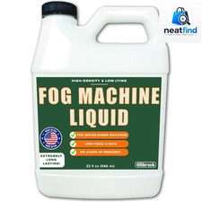 Fog Machine Liquid, 32 oz, High-Density, Long-Lasting, Water-Based Formula  ...