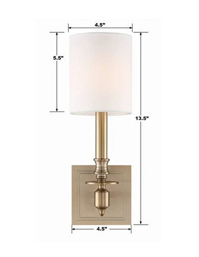 Crystorama Lloyd 13 1/2" High Aged Brass Wall Sconce - Picture 7 of 7