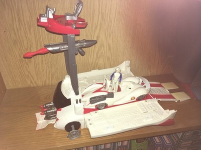 HOT WHEELS SPEED RACER Movie MACH 6 With Figure & BATTLE RIG TRANSPORTER 2007