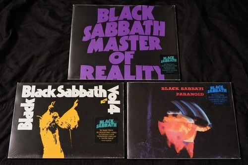 Black Sabbath - 3 vinyl Records Lot ( Vol 4 , Master of Reality, paranoid. New