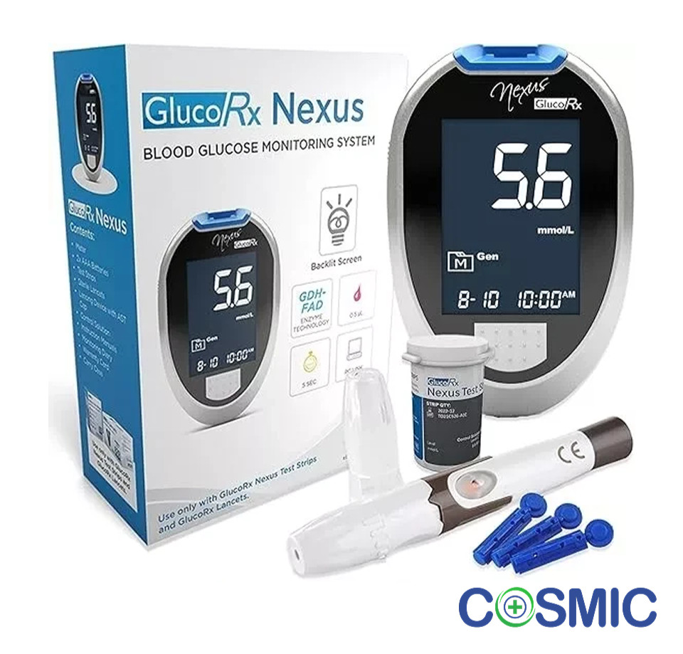 GlucoRx Nexus Blood Glucose Monitoring System Kit