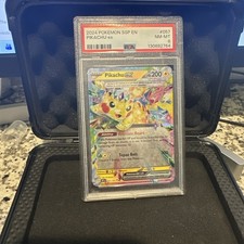 Pokemon TCG Pikachu ex 057/191 Sv08: Surging Sparks Holo PSA 8
