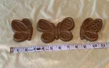 Vintage MCM Burwood Productions Butterflies. Wall Decor. 3 PCs. Small