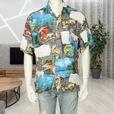 Jams World Vintage Hawaiian Postcard Aloha Shirt L