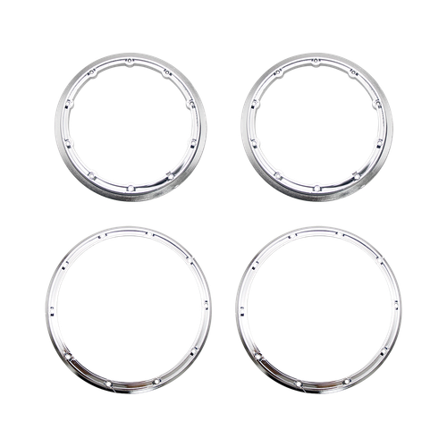 Chrome Plated Silver Wheel Rims Beadlock for RC 1/5 LOSI LT HPI Rovan BAJA 5B 5T - Picture 7 of 10