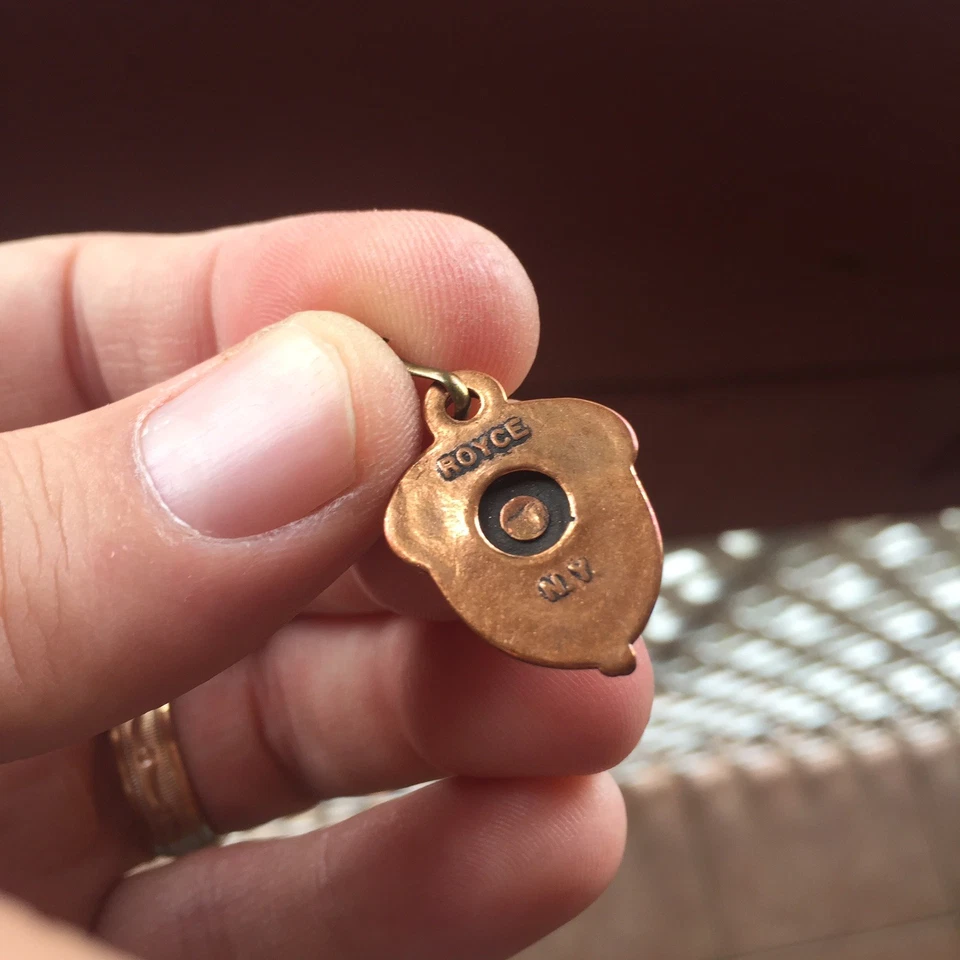 Vintage Sears Oakbrook Copper Metal Replacement Zipper Follower Charm - Image 4 of 4