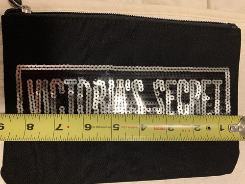 VICTORIA’S SECRET TOTE IN SILVER & BLACK METALLIC/SEQUINS!! NWTGS!! - Picture 12 of 12