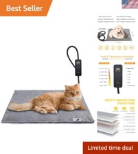 Chew-Resistant Electric Heating Pad for Cats and Dogs - Safe Indoor Use 18x16in
