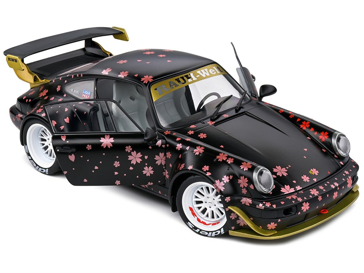 2021 RWB AOKI MATT BLACK W/CHERRY BLOSSOM GRAPHICS 1/18