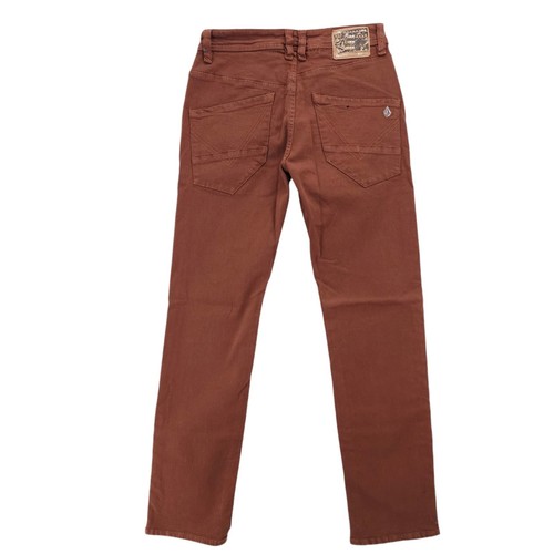VOLCOM Nova Modern Straight Jeans Burnt Brown USA Made Denim Stretch Size 30 - Picture 3 of 8