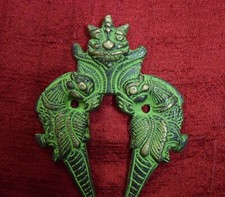 Twin Parrot Design Cloth Hanger Wall Decorative Hook Handmade Brass Gift VR280