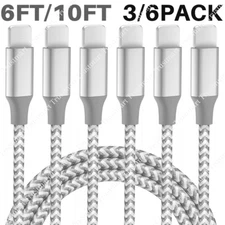 3/6Pack Fast Charger USB Cable Heavy Duty For iPhone 7 8 XR 11 12 13 14 Pro Cord