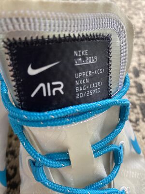 NIKE AIR VAPORMAX 2019 WHITE BLUE SZ 6.5 [BQ7848-991] Free  display picture 3