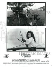 1995 Press Photo Matthew Modine and Geena Davis star in "Cutthroat Island"