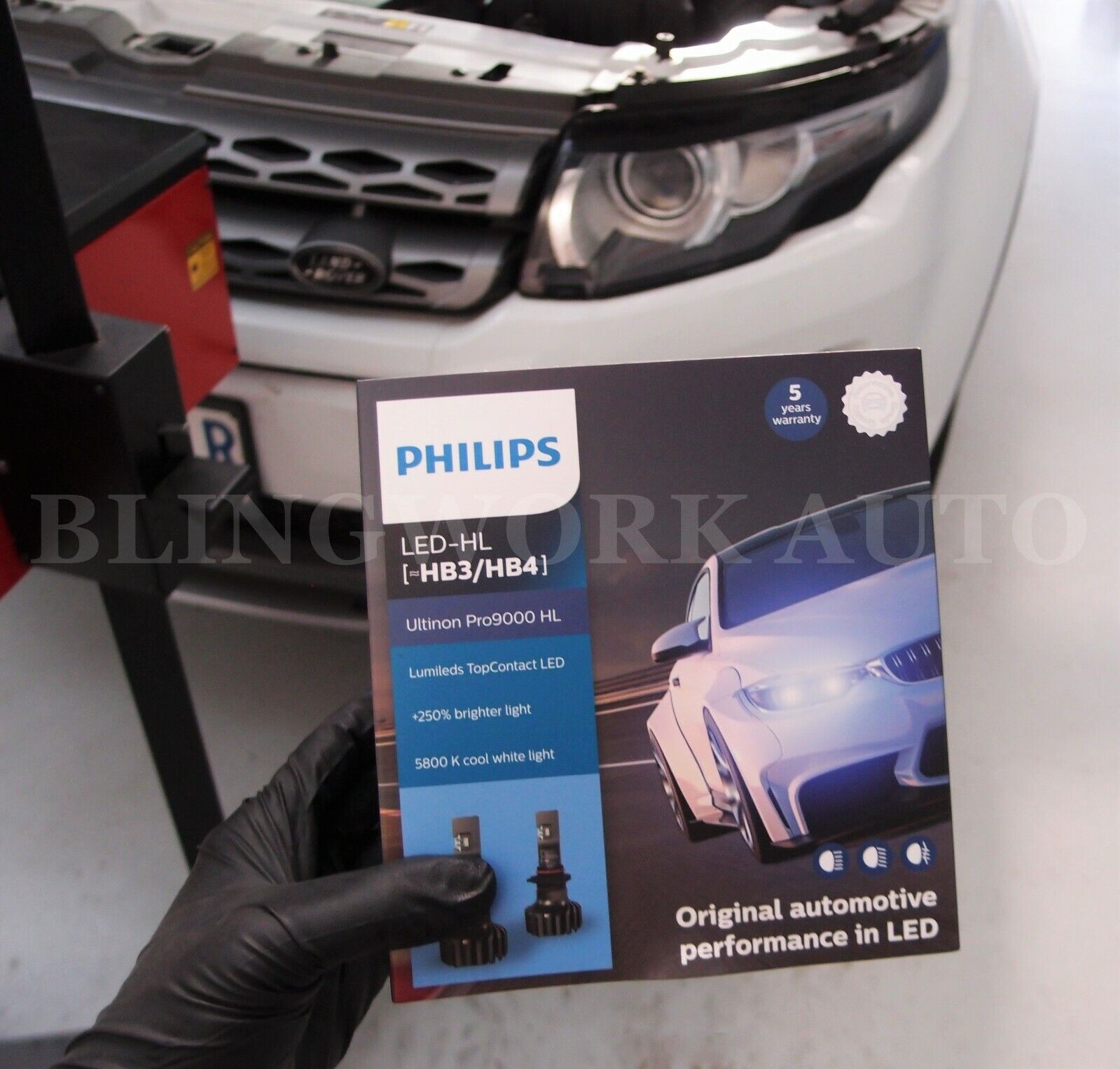 PHILIPS HB3 HB4 9005 9006 Ultinon Pro9000 LED Car Headlight Bulb Kit 5800K  White