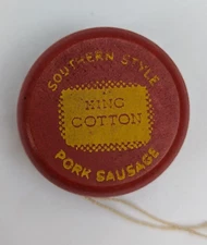 VINTAGE KING COTTON SOUTHERN STYLE PORK SAUSAGE PROMO ADVERTISING YOYO MEMPHIS