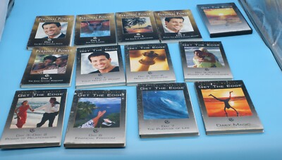 Lot of 12 Tony Anthony Robbins Personal Power & Get The Edge & dvd