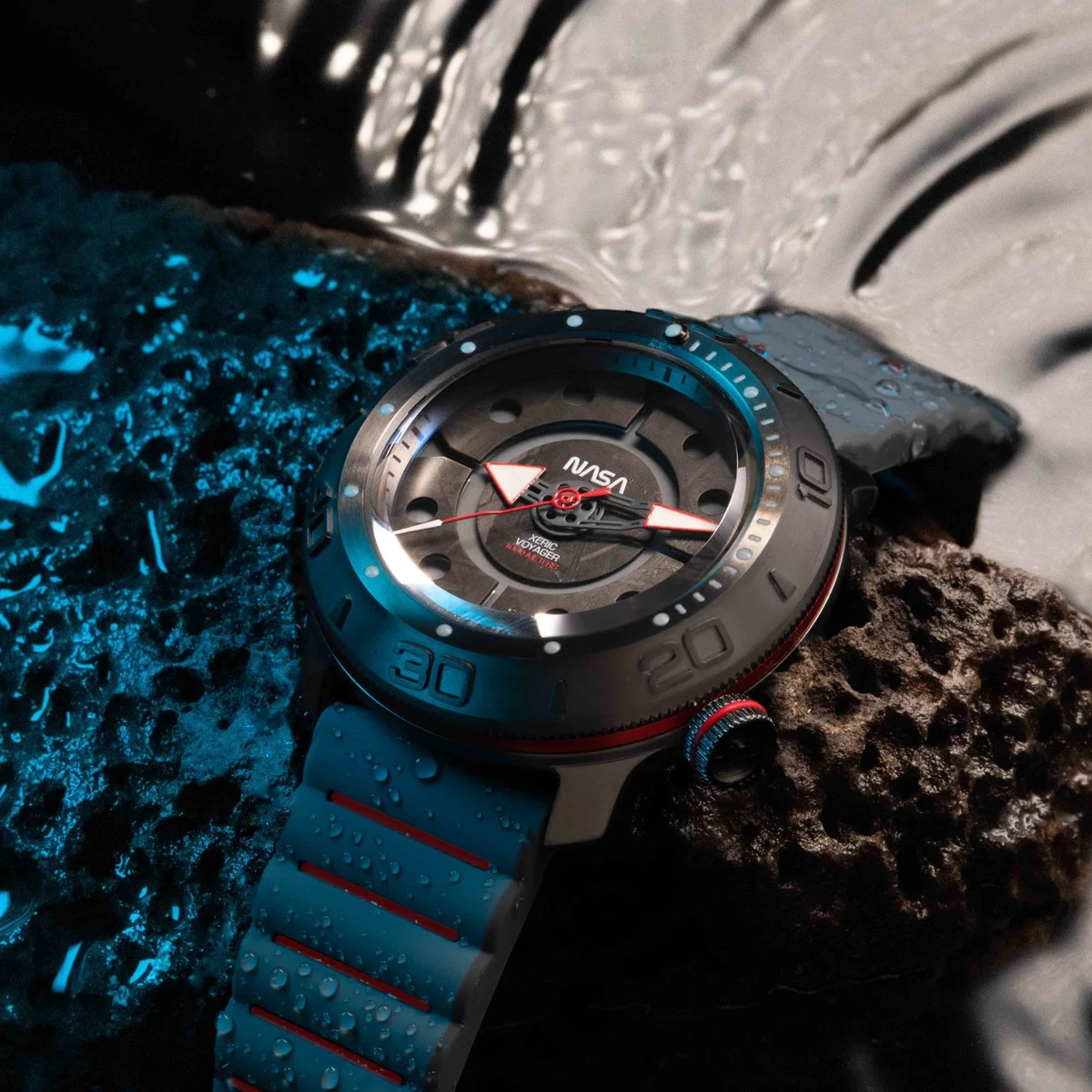 Xeric NASA Voyager Automatic 1000m Diver Meteorite Watch - Brand 