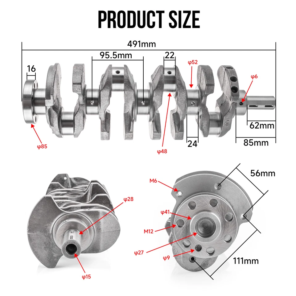 Cojinete principal y de varilla del cigüeñal para Hyundai Sonata Kia Forte Optima Sportage 2,4 L Foto 2 de 4