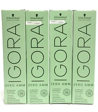 Schwarzkopf IGORA ZERO AMM No Ammonia Permanent Hair Color, 2 oz (CHOOSE COLOR)