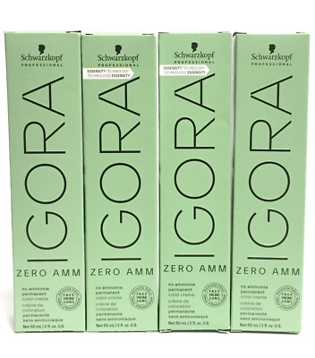#ad Schwarzkopf IGORA ZERO AMM No Ammonia Permanent Hair Color 2 oz CHOOSE COLOR $14.50