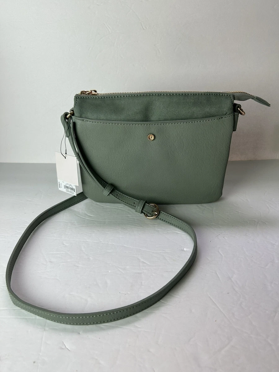 LC Lauren Conrad Small Candide Crossbody Shoulder Bag Women's Purse Dark  Green