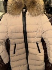 Mackage Calla Down Coat With Removable Fur Trim Size S Camel Pre-owned