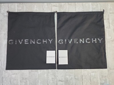 Givenchy Authentic Black Cotton Drawstring Dust Bag Lot of 2 13''x15'' & Booklet