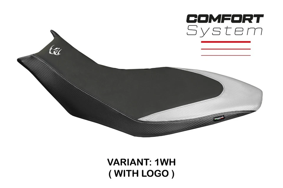 Чехол на сиденье Aprilia Dorsoduro 750 / 900 / 1200 2010-2020 Tappezzeria комфортный белый - Изображение 3 из 4