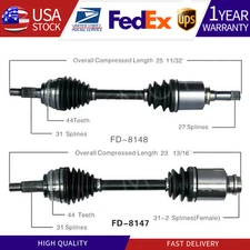 For Ford Edge Lincoln MKX AWD 07-12 Pair Front CV Axle Joint Half Shaft