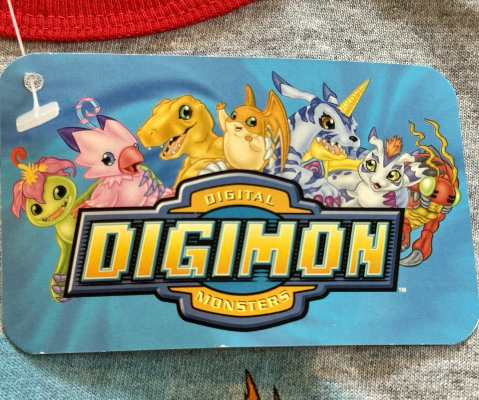 Camiseta De Colección Y2K 2000 Digimon Digital Monsters Juvenil Talla XL Nueva con Etiquetas Foto 4 de 4