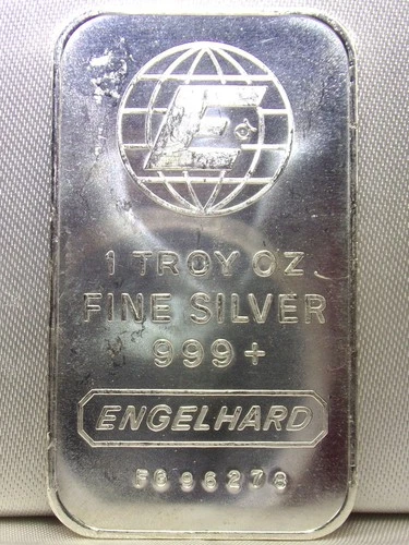 Engelhard 1 ounce Fine .999 Silver Bar FG 96278