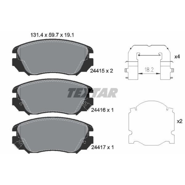 Textar BremsbeläGe Vorne FüR Opel Insignia A Caravan Chevrolet Malibu 9-5-image