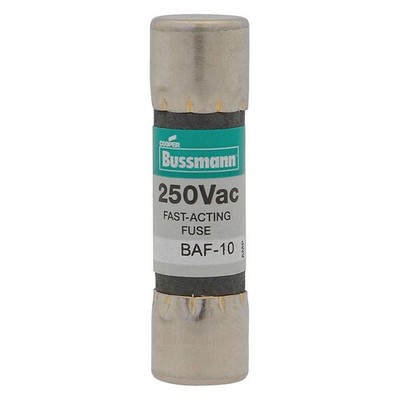 BUSSMANN BAF-10 Fuse,Midget,10A,BAF Series 6C170
