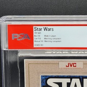 Star Wars Nintendo NES Oval SOQ PSA 9.6 CIB Graded JVC Top Pop