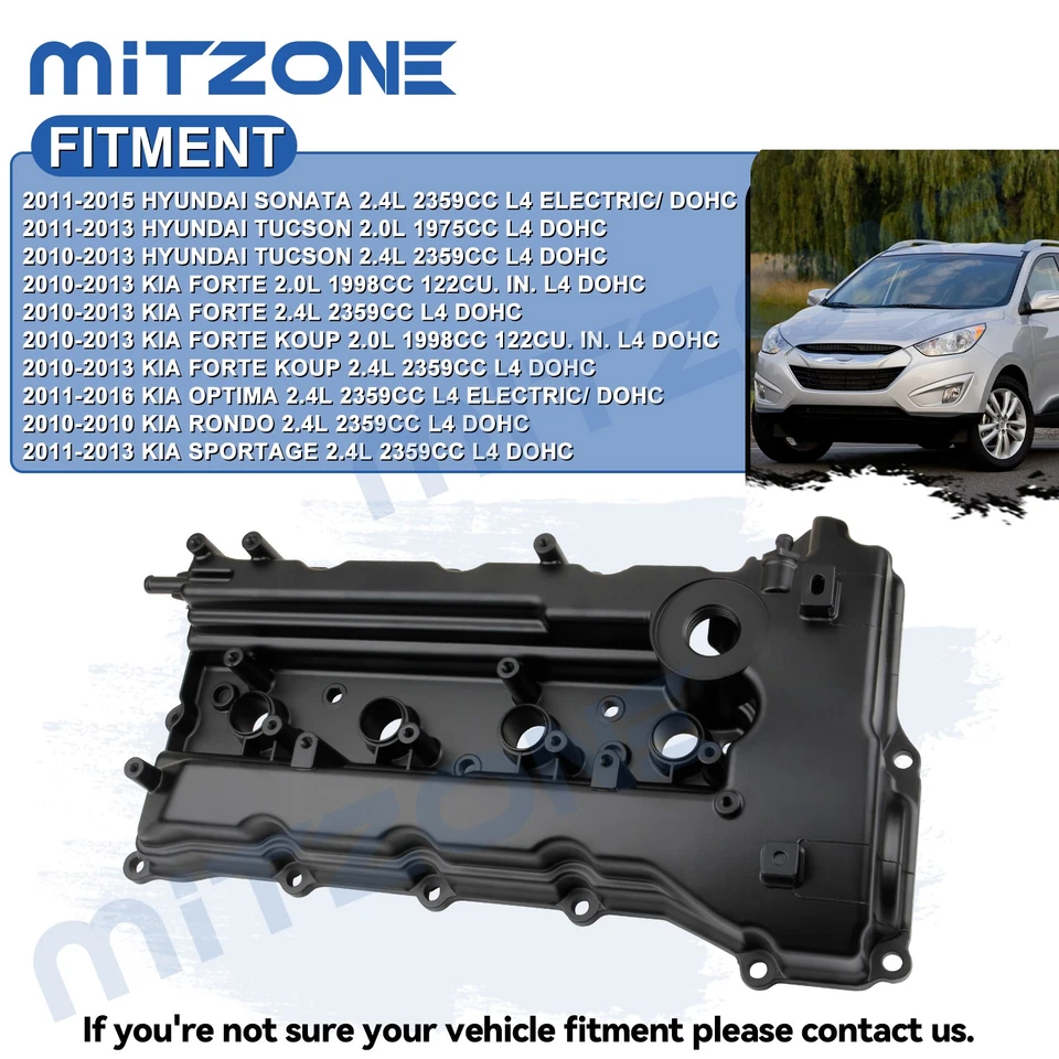 Mitzone Valve Cover for Hyundai 11-15 Sonata 10-13 Tucson KIA 11-16 Optima - Изображение 2 из 4