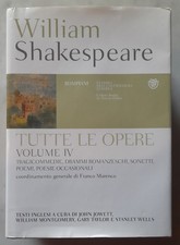 Bompiani WILLIAM SHAKESPEARE - TUTTE LE OPERE VOLUME IV 4 prima edizione 2019