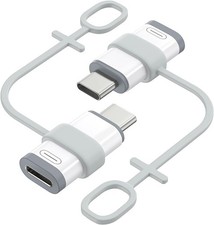 Type C Male To iPhone Port Adapter USB-C To Charge USB Convertor, White- 2 Pack