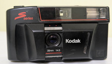Vintage Kodak S100 EF S Series 35MM Film Camera Point  Shoot Black Tested
