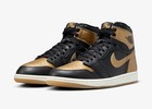 Nike Air Jordan 1 Retro High OG Black Metallic Gold Sneakers Shoes 45 DZ5485-071