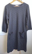 White stuff size 12 black & grey tunic style dress 2 front pockets Circular Patt