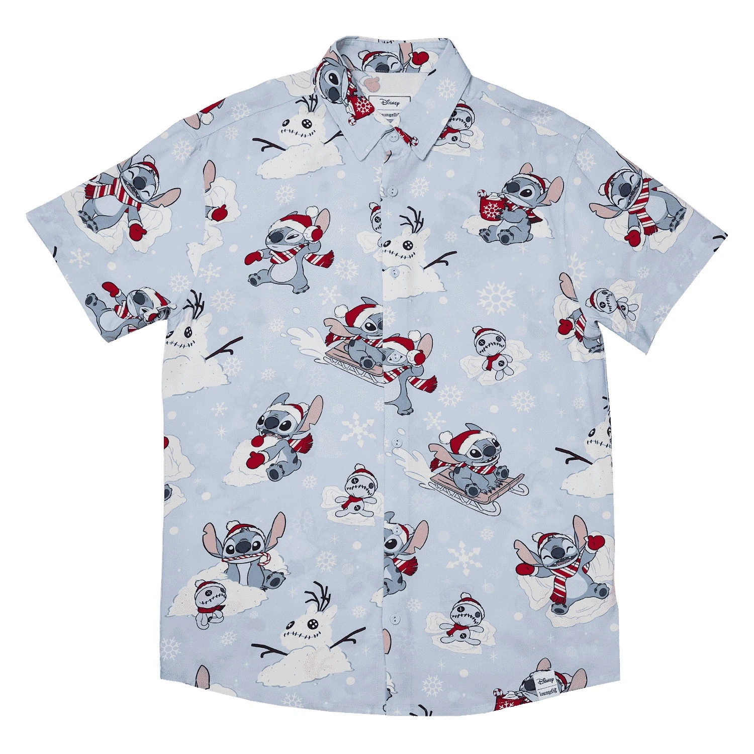 Disney Lilo & Stitch Snow Angel Camp Shirt, Unisex