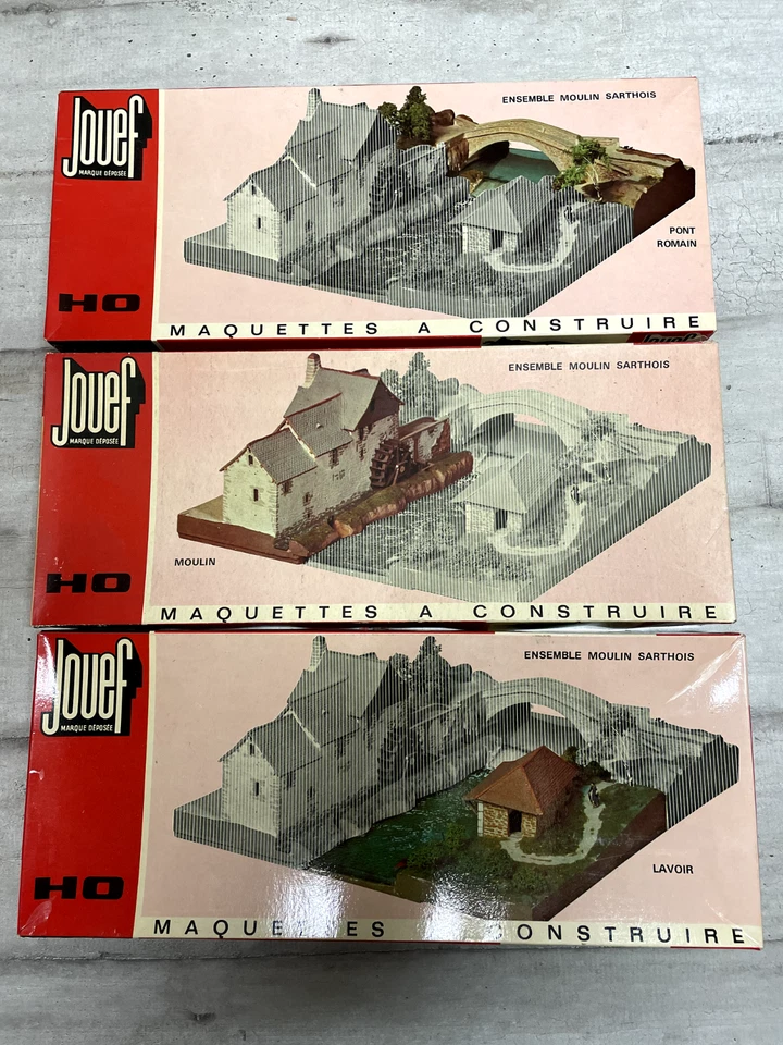 Maquette de train JOUEF LOT :Moulin-Lavoir-Pont romain Echelle : 1/87 - Photo 1/1