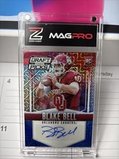 Blake Bell 2015 Panini Prizm Draft Picks Red White & Blue Rookie Auto *SOONERS