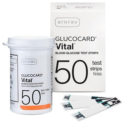 ARKRAY GLUCOCARD Vital Blood Glucose Test Strips   No 50 Count (Pack of 1) 
